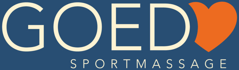 Goedhart Sportmassage logo donkerblauwe achtergrond